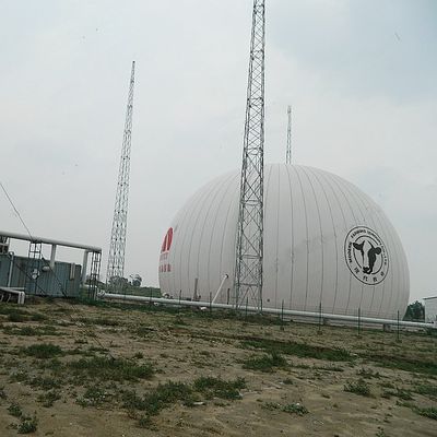 Anti Corrosion Spherical Biogas Double Membrane Gas Storage Tank For Wastewater Treatment