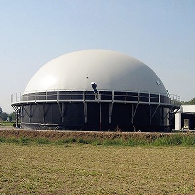 White 500m3 Double Membrane Gas Holder , Gas Dome For Methane Storage