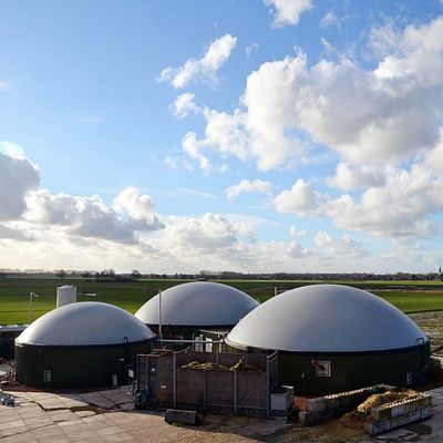 White 500m3 Double Membrane Gas Holder , Gas Dome For Methane Storage