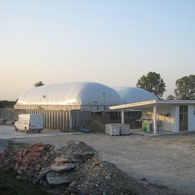Rectangular Double Membrane Gas Storage Tank Used As Lagoon Cover Biogas Gas Holder