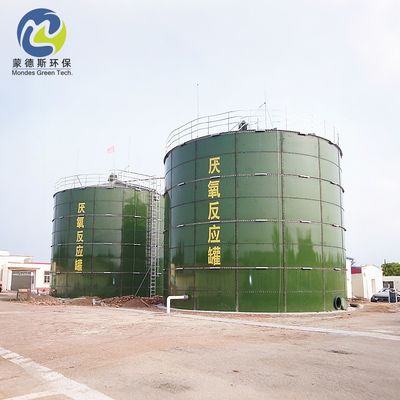 Industrial Glass Lined Bolt Together Water Tanks Dark Green Coating Color