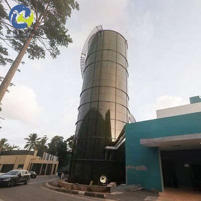 Industrial Chemical Storage Glass Fused to Steel Panel Tanks Dark Blue Dark Green