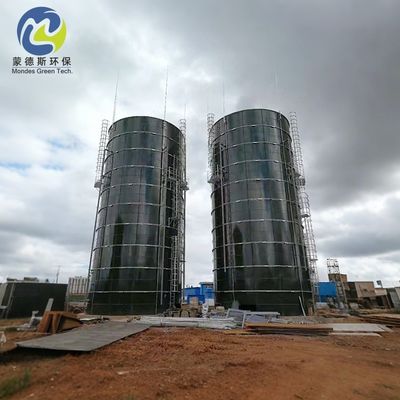 Industrial Chemical Storage Glass Fused to Steel Panel Tanks Dark Blue Dark Green