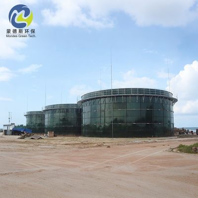 Dark Blue Glass Fused Bolted Steel Tanks Leak Proof For Drinking Water Storage
