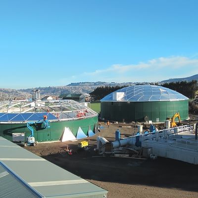 Palm Oil Storage Cylindrical GFS Panel Bolted Steel Tanks with Aluminum Geodesic Dome