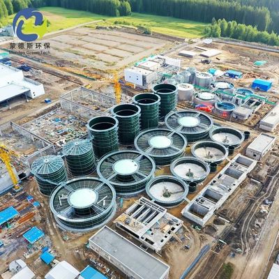 3mm~18mm Panel Glass Lined Bolted Steel Water Tanks For Industrial Wastewater Storage