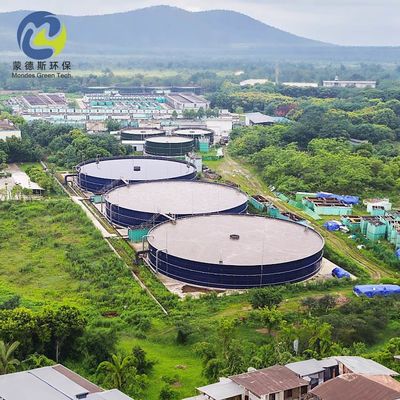 3mm~18mm Panel Glass Lined Bolted Steel Water Tanks For Industrial Wastewater Storage