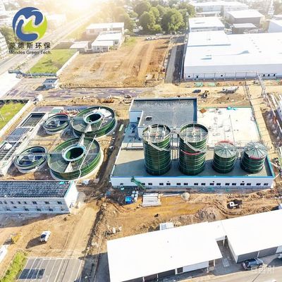 3mm~18mm Panel Glass Lined Bolted Steel Water Tanks For Industrial Wastewater Storage