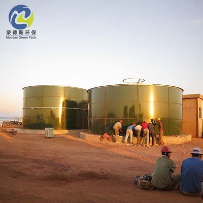 Rust Resistant Blue Color Bolted Storage Tanks For Holiday Test 1100v 20M3 To 20000M3