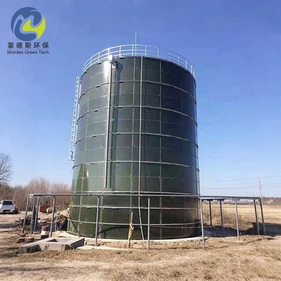 Heavy Duty Glass Fused Bolted Steel Storage Tank RAL5013 Cobalt Blue For Water Treatment Plants