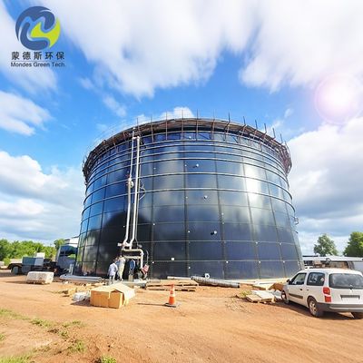 Safety Robust Design Bolted Steel Storage Tanks Ph Range 1-14 With Ladders Customizable Solution