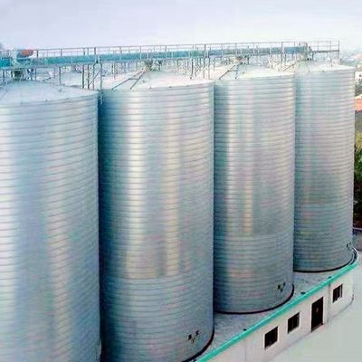 Bulk 5000m3 Mondes Spiral Steel Silo Galvanized Steel Grain Silo Storage Life Span 20-50 Years