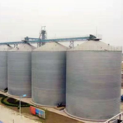Bulk 5000m3 Mondes Spiral Steel Silo Galvanized Steel Grain Silo Storage Life Span 20-50 Years