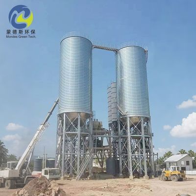 Cement Storage Spiral Steel Silo 10-10000 Tons Capacity Ground Installation
