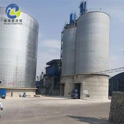 Anti Corrosion Spiral Flat Bottom Silo For Sale Galvanized Steel Corrugated Metal Grain Silos