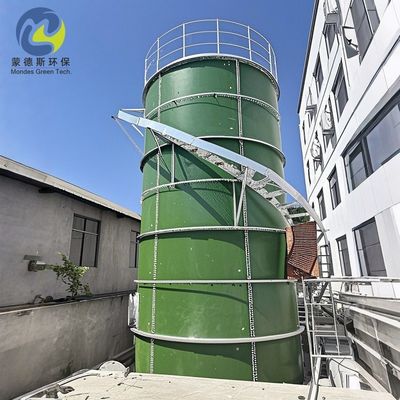 20 to 20000m³ Green Cylindrical Composite Stainless Steel Bolted Tanks For Waste Water