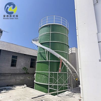 20 to 20000m³ Green Cylindrical Composite Stainless Steel Bolted Tanks For Waste Water