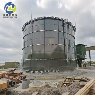 Cylindrical Shape Modular Bolted Water Storage Tanks Enamel Coated 50m³-20000m³