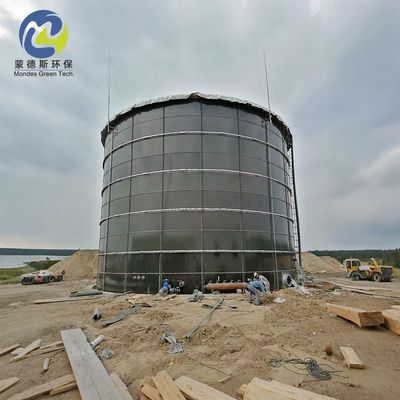 Cylindrical Shape Modular Bolted Water Storage Tanks Enamel Coated 50m³-20000m³