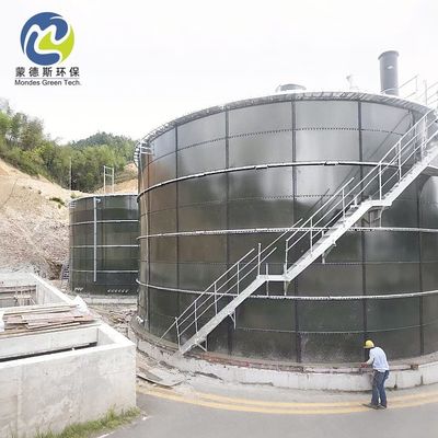 Cylindrical Shape Modular Bolted Water Storage Tanks Enamel Coated 50m³-20000m³