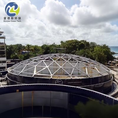 Lightweight Spherical Structure Aluminum Geodesic Dome Roof For Oil Tank