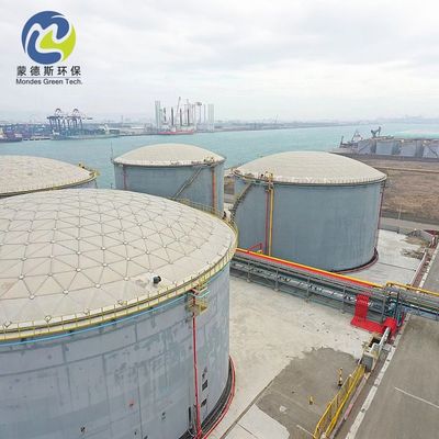 Lightweight Spherical Structure Aluminum Geodesic Dome Roof For Oil Tank