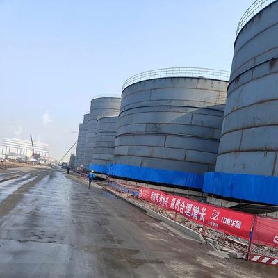 Industrial Vertical Welded Steel Tank Cylindrical  Above Ground For Oil Storage