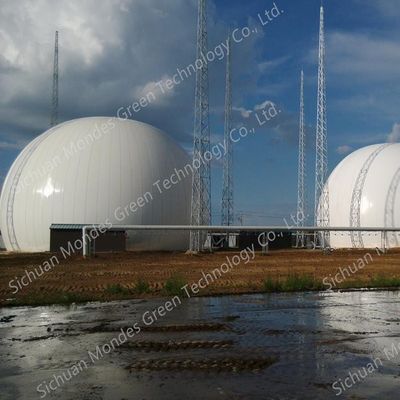 Flame Poof  Sphere Shape Biogas Storage Tanks 10m3 - 5000m3 0.8mm - 1.2mm Thickness
