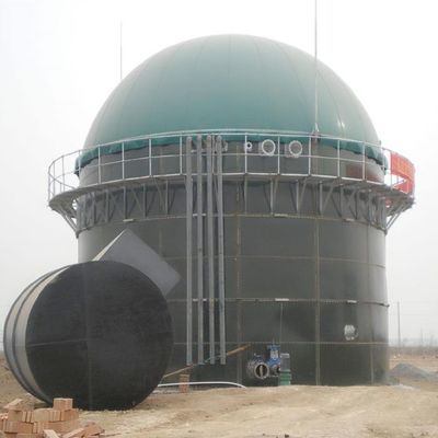 Anti Corrosion Shockproof Biogas Dome Gas Holder Dual Membrane Green Color