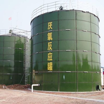 Porcelain Enamel Bolted Biogas Storage Tank Glass Fused To Steel Tank For Ground Water Storage