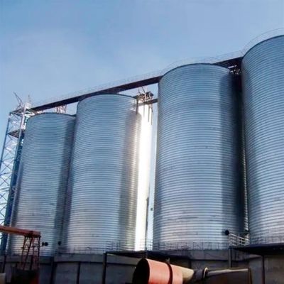 Corrosion Resistant Spiral Steel Silo Tank Cylindrical For Grain Storage