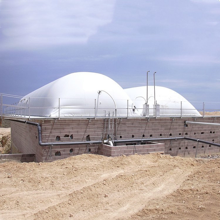 Rectangular Double Membrane Gas Storage Tank Used As Lagoon Cover Biogas Gas Holder