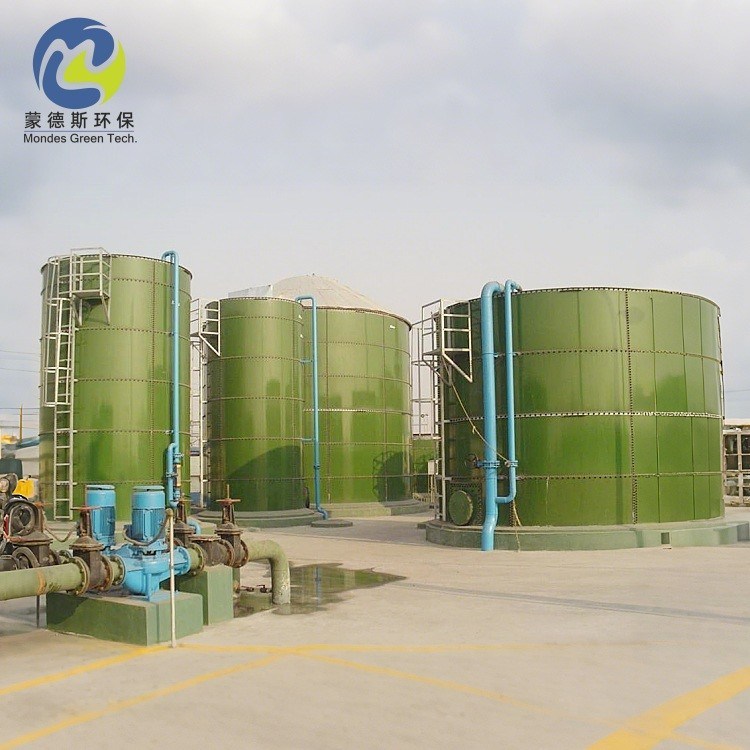 Industrial Glass Lined Bolt Together Water Tanks Dark Green Coating Color