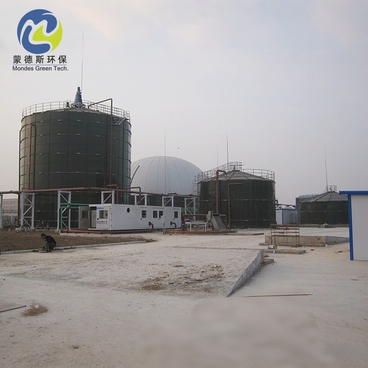 Heavy Duty Glass Fused Bolted Steel Storage Tank RAL5013 Cobalt Blue For Water Treatment Plants