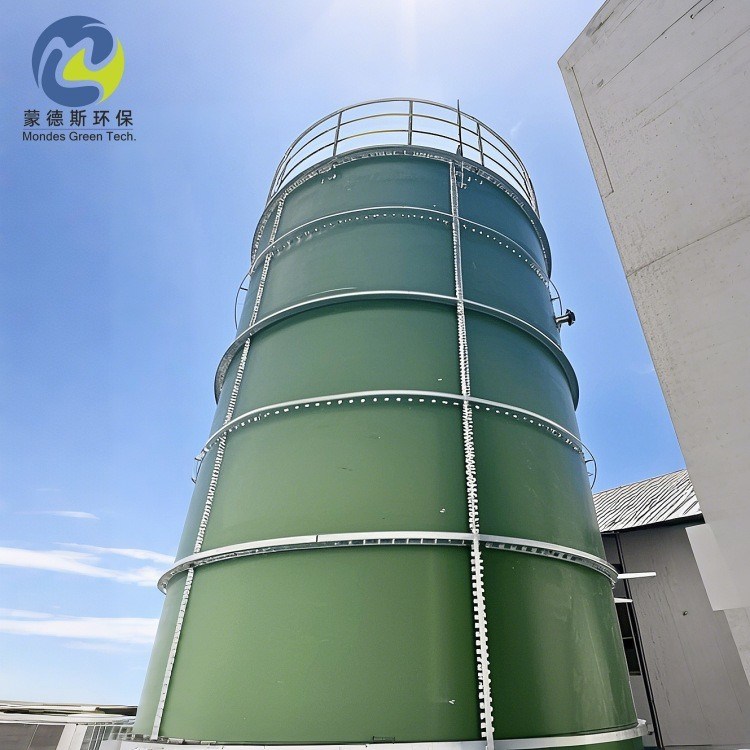 20 to 20000m³ Green Cylindrical Composite Stainless Steel Bolted Tanks For Waste Water