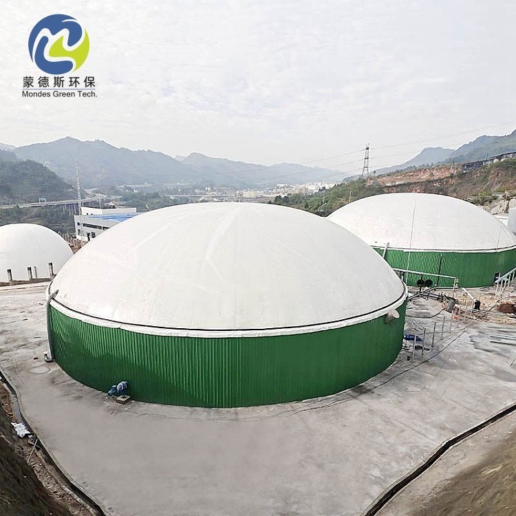 3mbar~20mbar 500m3 Dual Membrane Biogas Storage Balloon Spherical Shape For Biogas Plant