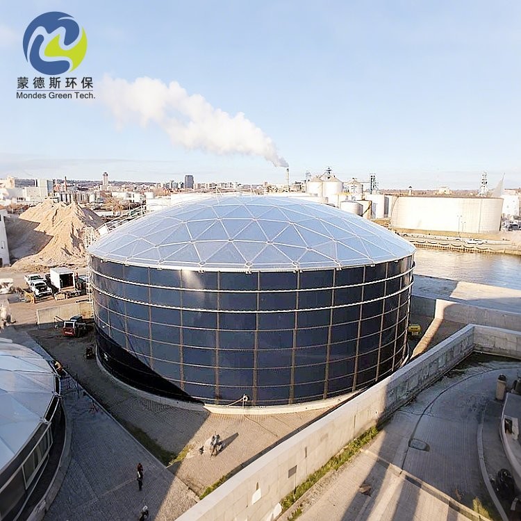 Dark Blue Glass Fused Bolted Steel Tanks Leak Proof For Drinking Water ...