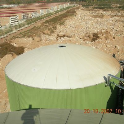 Veeteeltbedrijf / Afvalwaterzuivering Enkel Membraan Biogas Opslagtank Deksel Op Vergister